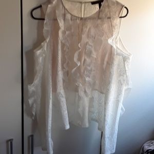 A white ruffuled shirt
